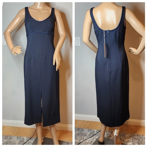 NWT Keepsake The Label Navy Meraz Midi Dress. Size small. Stretch.  Sample. - Picture 1 of 16